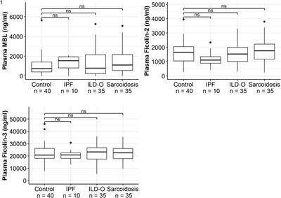 Local and Systemic Concentrations of Pattern Recognition Receptors of the Lectin Pathway of Complement in a Cohort of Patients With Interstitial Lung Diseases